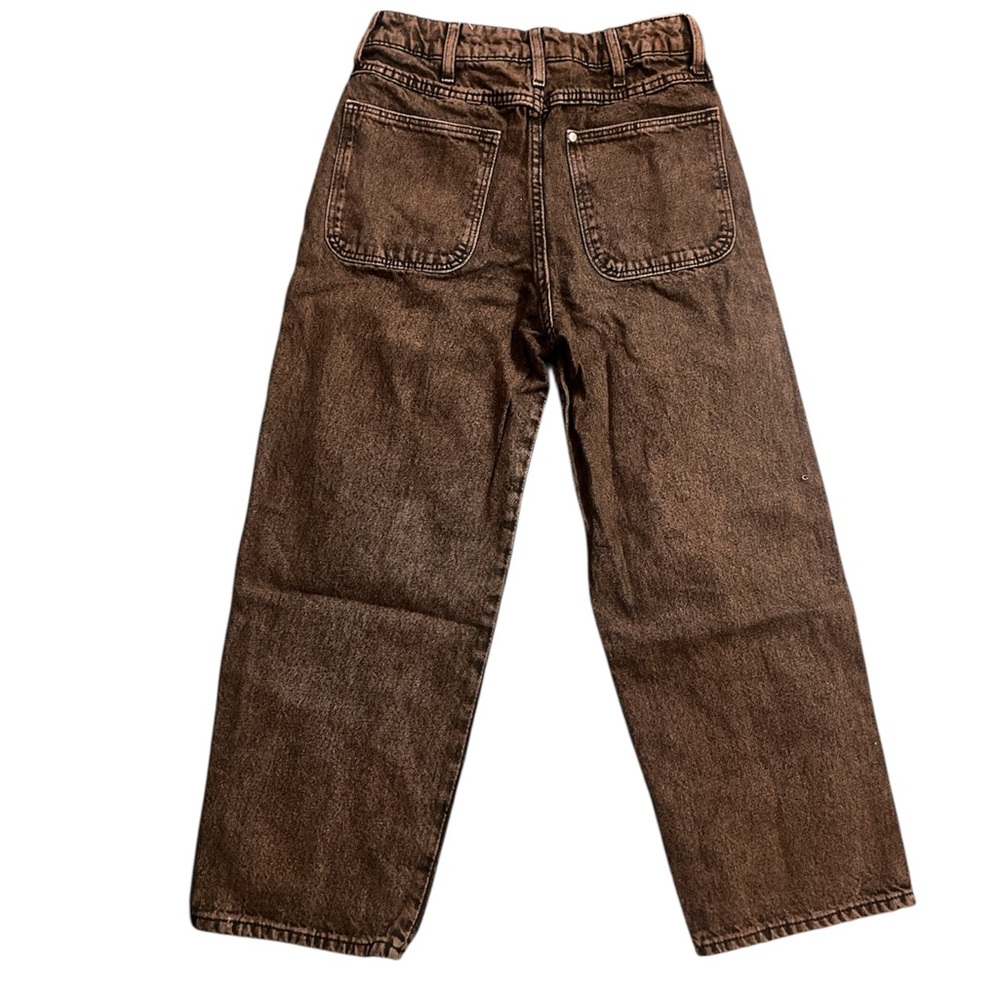 Baggy skater reddish maroon wide leg jeans size 12